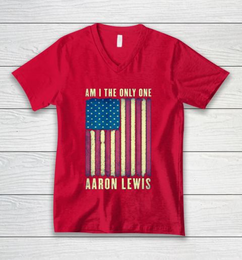 Aaron Lewis Am I The Only One America Flag V-Neck T-Shirt 6