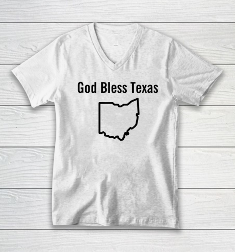 God Bless Texas Ohio V-Neck T-Shirt
