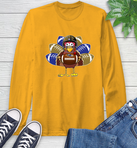 Baltimore Ravens Turkey Thanksgiving Day Long Sleeve T-Shirt 3