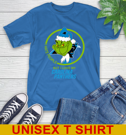 Carolina Panthers NFL Christmas Grinch I Hate People But I Love My Favorite Football Team T-Shirt 9