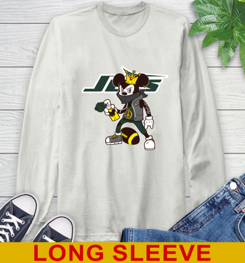 New York Jets NFL Football Mickey Peace Sign Sports Long Sleeve T-Shirt 12
