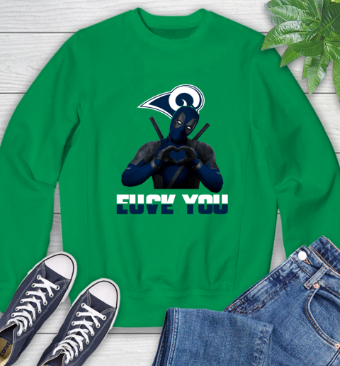 NHL Los Angeles Rams Deadpool Love You Fuck You Football Sports Sweatshirt 7