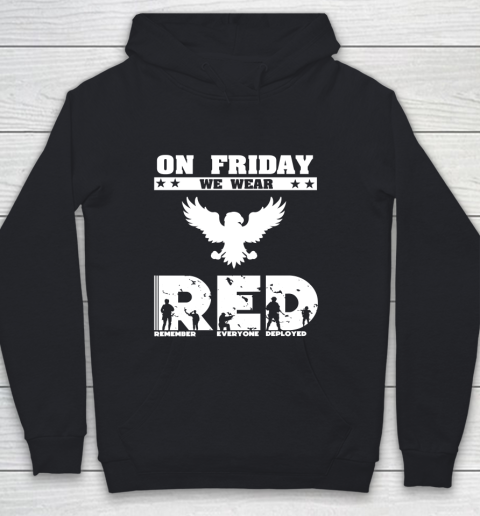 Veteran Shirt I Wear RED on Friday Military Youth Hoodie