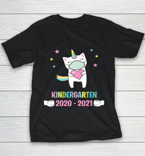 Quarantine Unicorn Hello Kindergarten 2020 Back To School Youth T-Shirt