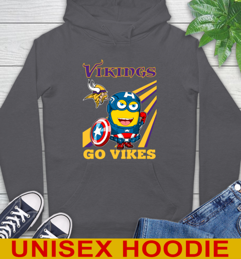 NFL Football Minnesota Vikings Captain America Marvel Avengers Minion Shirt Hoodie 7