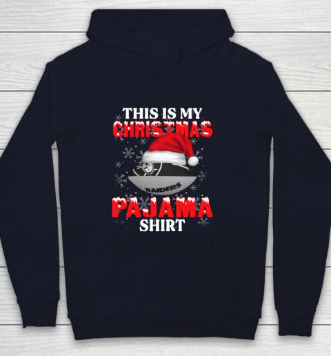 Oakland Raiders This Is My Christmas Pajama Shirt NFL Youth Hoodie 2