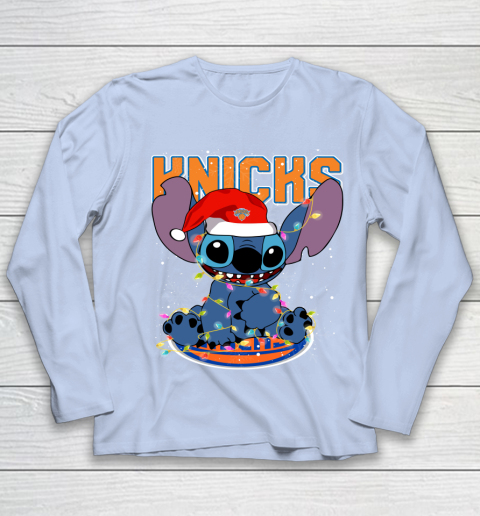New York Knicks NBA noel stitch Basketball Christmas Youth Long Sleeve 5