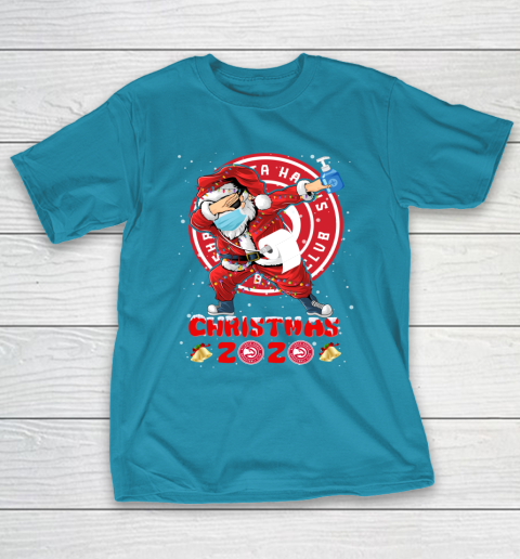 Atlanta Hawks Funny Santa Claus Dabbing Christmas 2020 NBA T-Shirt 7