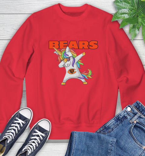 Chicago Bears NFL Football Funny Unicorn Dabbing Sports Sweatshirt 10