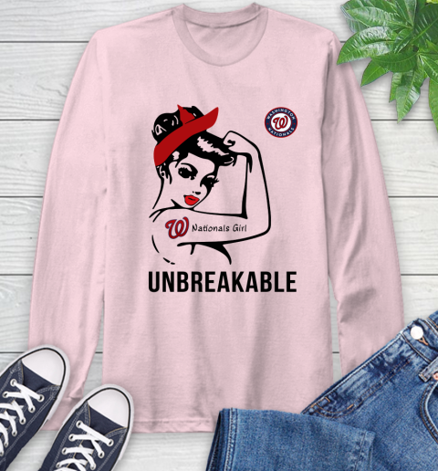 WASHINGTON NATIONALS MLB Toronto Blue Jays Girl Unbreakable Baseball Sports Long Sleeve T-Shirt 8