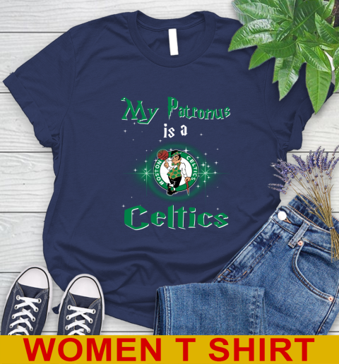 NBA Basketball Harry Potter My Patronus Is A Boston Celtics Women's T-Shirt 12