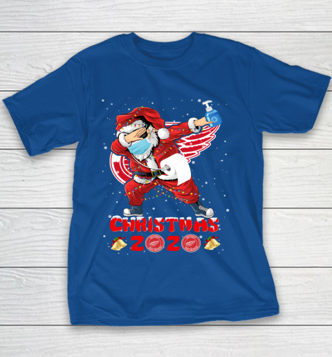 Detroit Red Wings Funny Santa Claus Dabbing Christmas 2020 NHL Youth T-Shirt 6