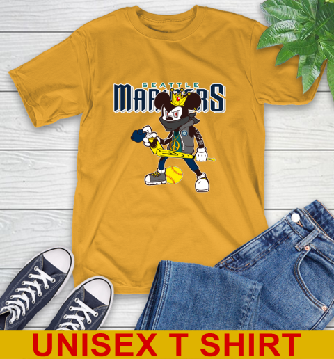 Seattle Mariners MLB Baseball Mickey Peace Sign Sports T-Shirt 3