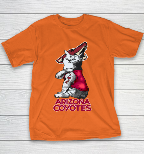 NHL My Cat Loves Arizona Coyotes Hockey Youth T-Shirt 4
