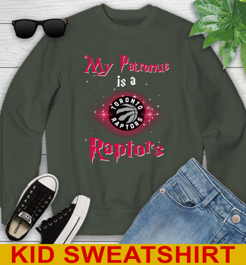NBA Basketball Harry Potter My Patronus Is A Toronto Raptors Youth Sweatshirt 8