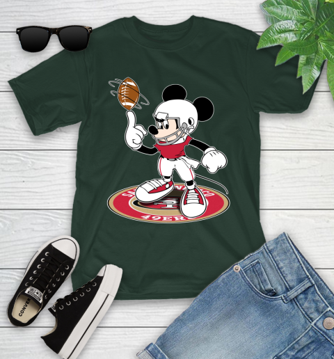 NFL Football San Francisco 49ers Cheerful Mickey Disney Shirt Youth T-Shirt 5