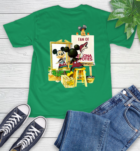 NHL Hockey Arizona Coyotes Mickey Drawing Shirt - Image 9