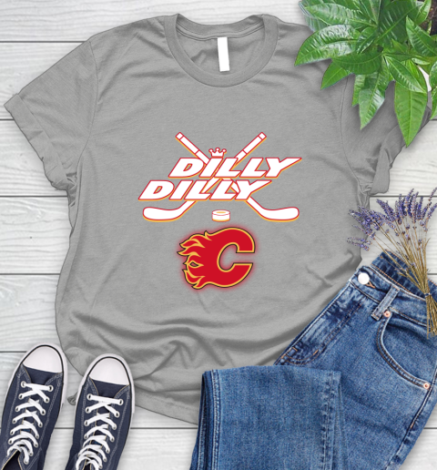 NHL Calgary Flames Dilly Dilly Hockey Sports Women's T-Shirt 10