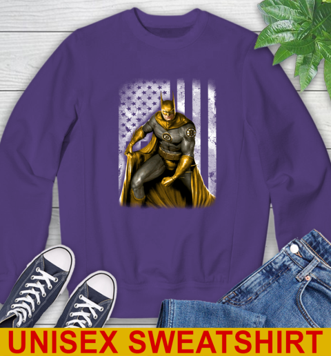 Boston Bruins NHL Hockey Batman DC American Flag Shirt Sweatshirt 4