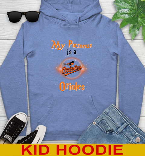 MLB Baseball Harry Potter My Patronus Is A Baltimore Orioles Youth Hoodie 12