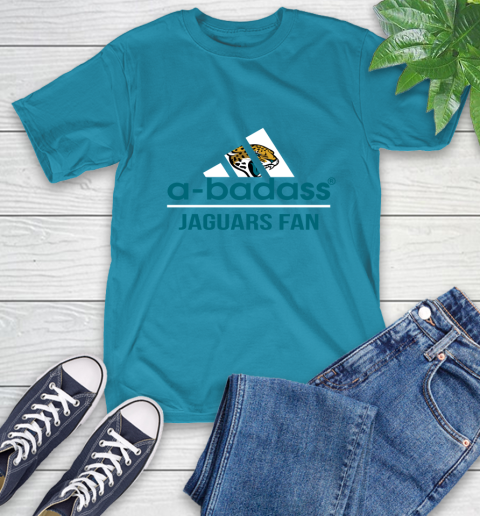 Jacksonville Jaguars NFL Football A Badass Adidas Adoring Fan Sports T-Shirt 9