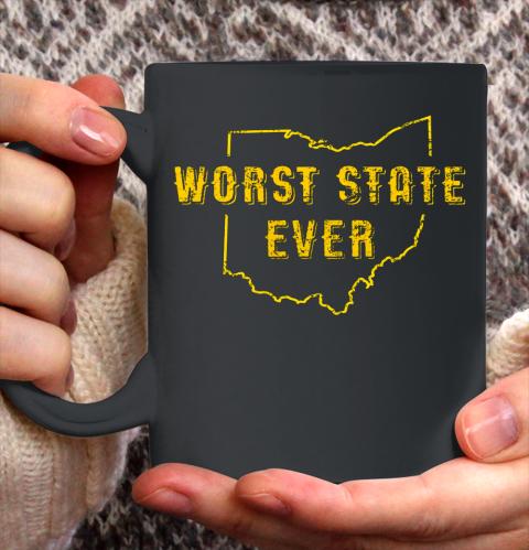 Worst State Ever Ohio Sucks Michigan Sports Fan Ceramic Mug 11oz 2