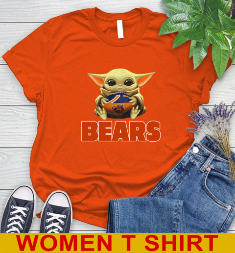 NFL Football Chicago Bears Baby Yoda Star Wars Shirt Women's T-Shirt 4