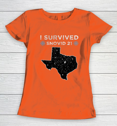 I Survived Winter Snow Storm 2021 Icy Freezing Weather Women's T-Shirt 3