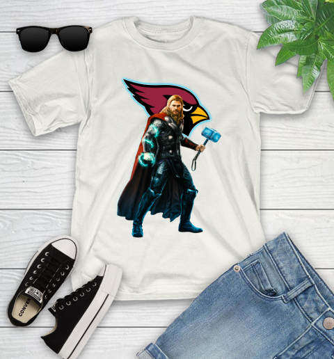 NFL Thor Avengers Endgame Football Arizona Cardinals Youth T-Shirt