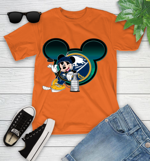 NHL Buffalo Sabres Stanley Cup Mickey Mouse Disney Hockey T Shirt Youth T-Shirt 7