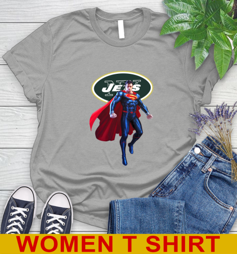 NFL Superman DC Sports Football New York Jets Women's T-Shirt 11