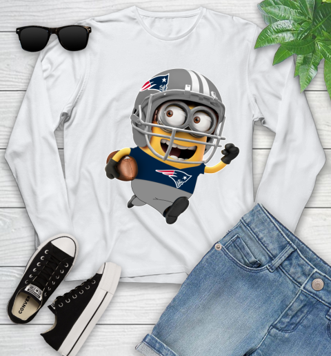 NFL New England Patriots Minions Disney Football Sports Youth Long Sleeve