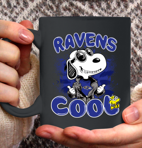 NFL Football Baltimore Ravens Cool Snoopy Shirt Ceramic Mug 15oz