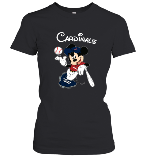 Baseball Mickey Team Cardinals Women's T-Shirt