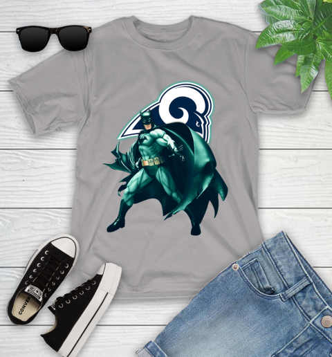 NFL Batman Football Sports Los Angeles Rams Youth T-Shirt 4