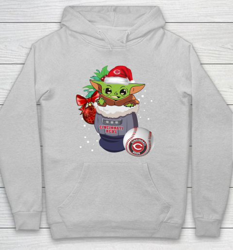 Cincinnati Reds Christmas Baby Yoda Star Wars Funny Happy MLB Hoodie 6