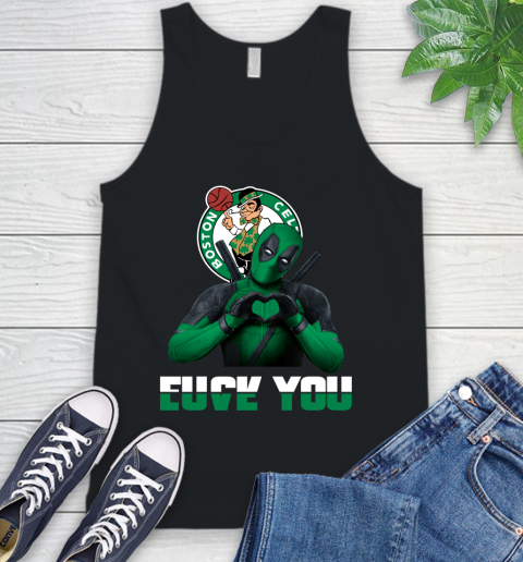 NBA Boston Celtics Deadpool Love You Fuck You Basketball Sports Tank Top