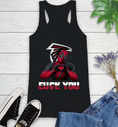NHL Atlanta Falcons Deadpool Love You Fuck You Football Sports Racerback Tank