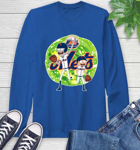 MLB New York Mets Rick And Morty Baseball Sports Long Sleeve T-Shirt 9