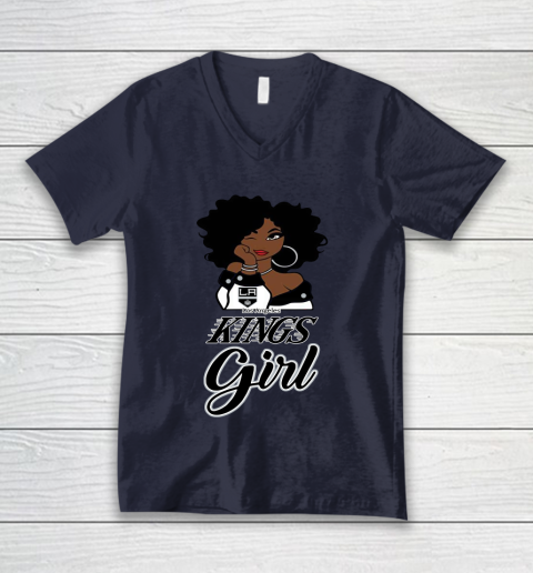 Los Angeles Kings Girl NHL V-Neck T-Shirt 3