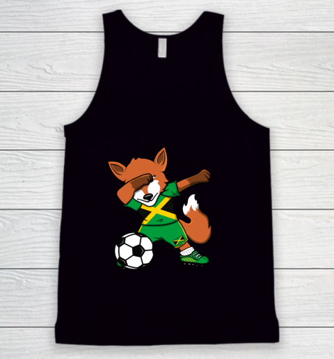 Dabbing Fox Jamaica Soccer Fans Jersey Jamaican Football Fan Tank Top