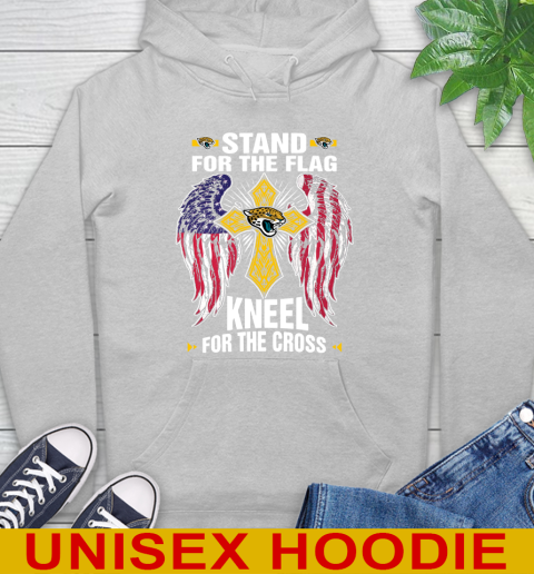 NFL Football Jacksonville Jaguars Stand For Flag Kneel For The Cross Shirt Hoodie 6