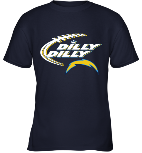 NFL Los Angeles Chargers Dilly Dilly Football Sports ElYm2RKMO1w youth t shirt 26 95 151514 front navy