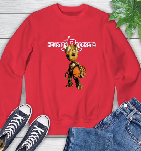 Houston Rockets NBA Basketball Groot Marvel Guardians Of The Galaxy Sweatshirt 10