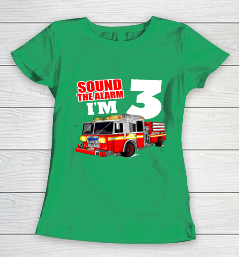 Kids Fire Truck 3rd Birthday T Shirt Boy Firefighter 3 Years Old Women's T-Shirt 5