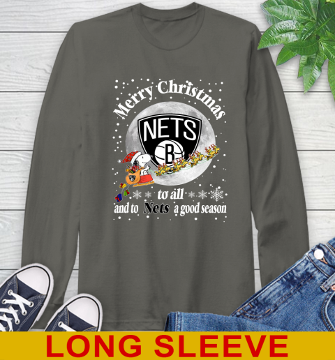 Brooklyn Nets Merry Christmas To All And To Nets A Good Season NBA Basketball Sports Long Sleeve T-Shirt 10