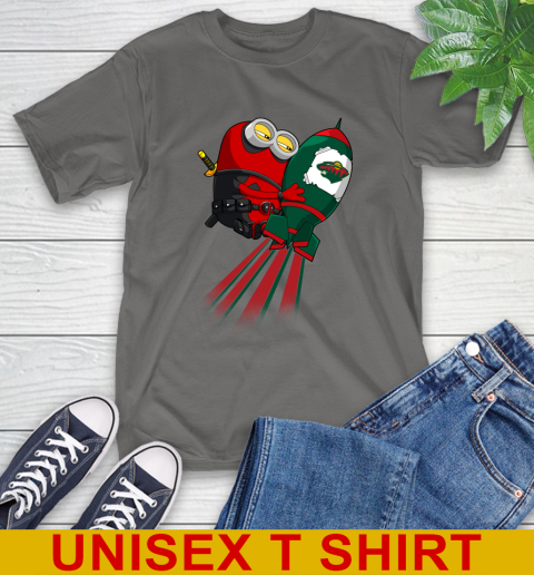 NHL Hockey Minnesota Wild Deadpool Minion Marvel Shirt T-Shirt 10