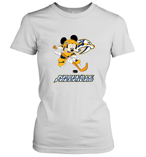 NHL Hockey Mickey Mouse Team Nashville Predators Women's T-Shirt
