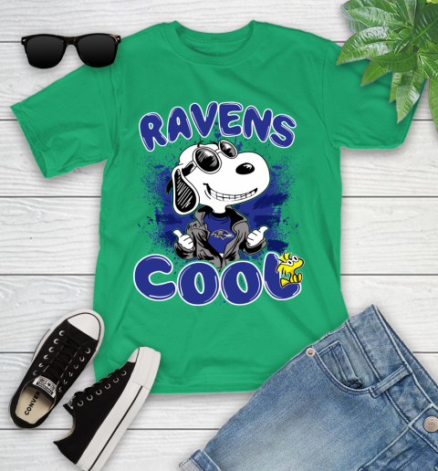 NFL Football Baltimore Ravens Cool Snoopy Shirt Youth T-Shirt 7