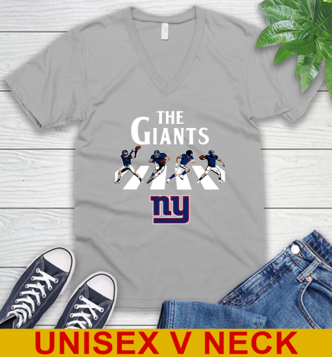 NFL Football New York Giants The Beatles Rock Band Shirt V-Neck T-Shirt 3